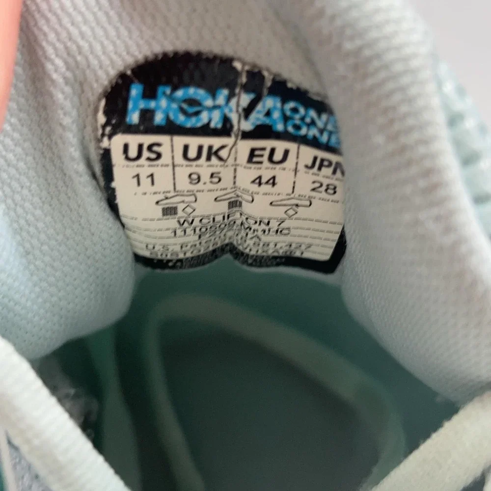 Hoka One One Clifton 7 Shoes Womens Size 11 Blue Running Sneakers Mesh Athletic
